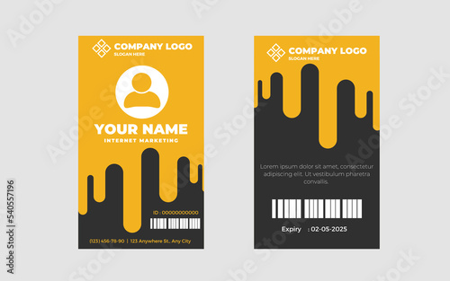 Modern Creative and Clean Two Sided Business Card Template. Flat Style Vector Illustration.