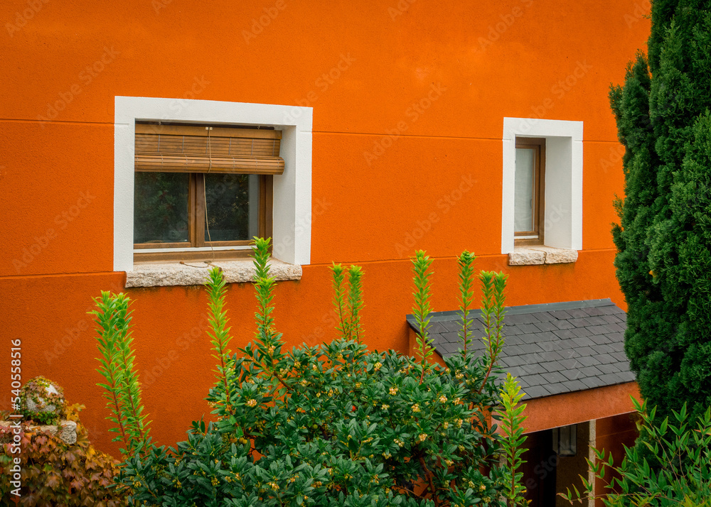 Facade of a Country house in an old town