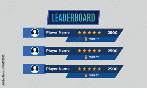 abstract leaderboard template design. game leaderboard vector
