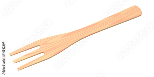 Wooden spoon or kitchen utensils on white background.
