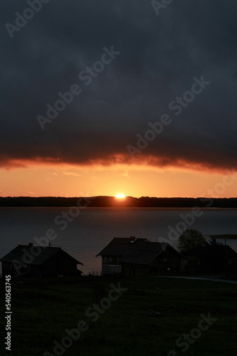 Sunrise in autumn on Kizhi island