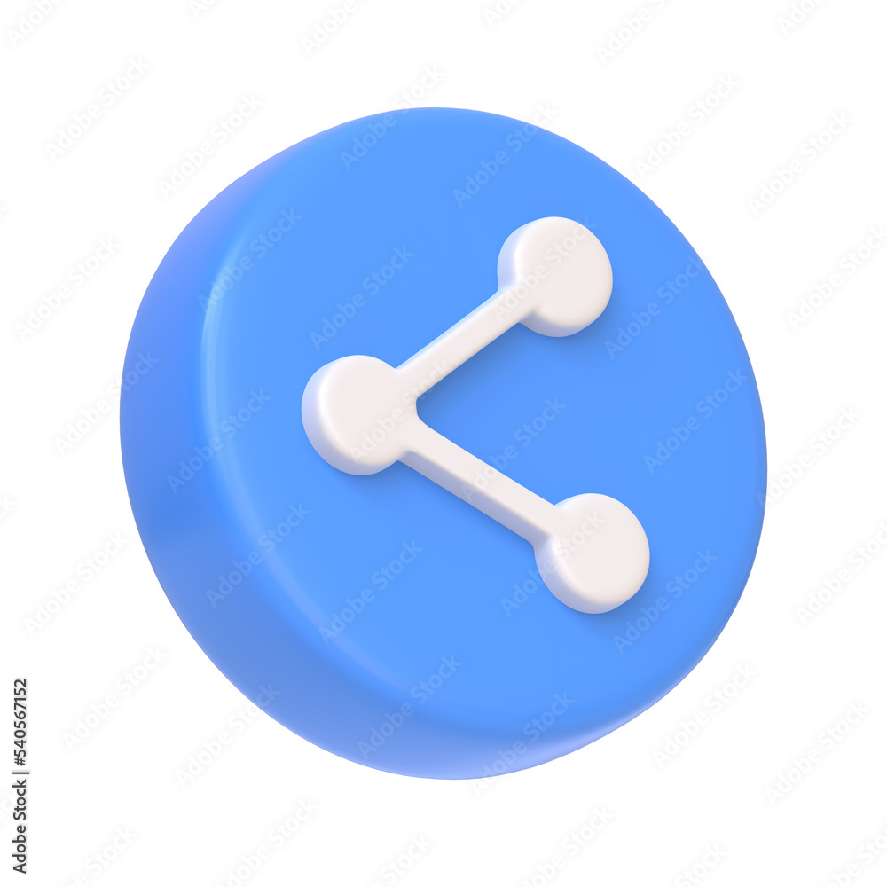 Share icon isolated on white background. 3D icon, sign and symbol. Cartoon minimal style. 3D Rendering Illustration Share icon isolated on white background. 3D icon, sign and symbol. Cartoon minimal style. 3D Rendering Illustration