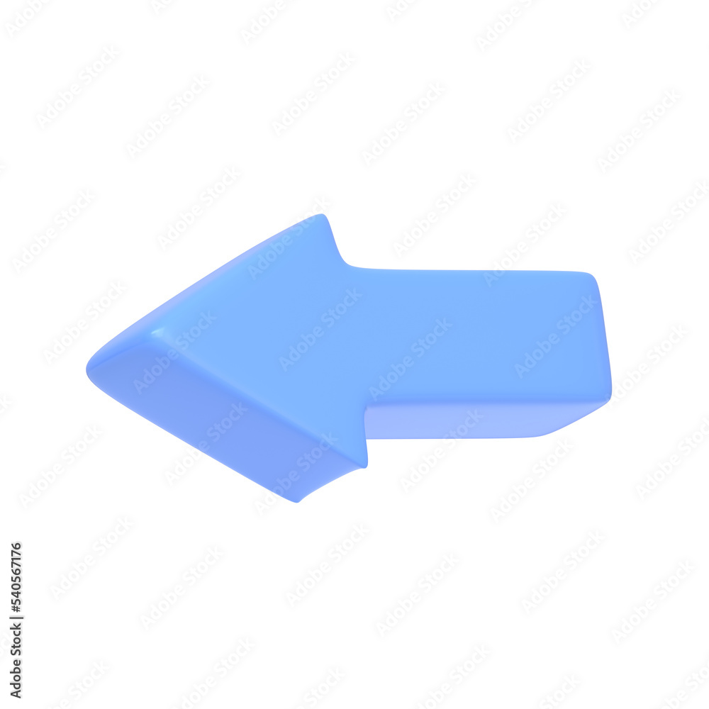 Blue arrow icon isolated on white background. 3D icon, sign and symbol. Cartoon minimal style. 3D Rendering Illustration Blue arrow icon isolated on white background. 3D icon, sign and symbol. Cartoon minimal style. 3D Rendering Illustration