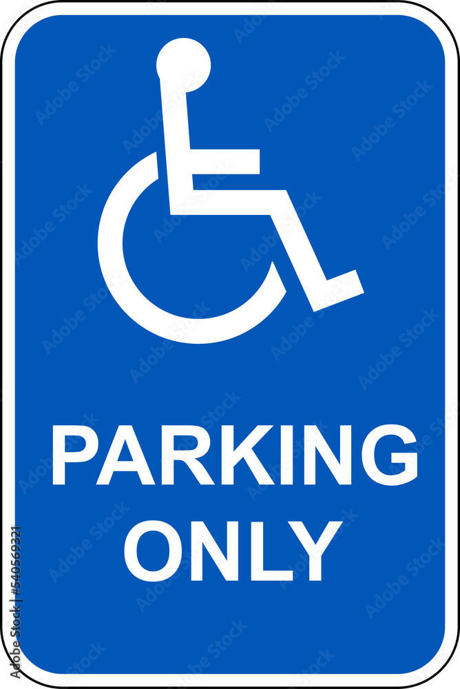 Reserved parking sign disabled access handicapped parking only Reserved parking sign disabled access handicapped parking only