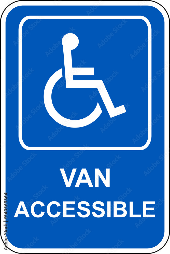 Reserved parking sign disabled access handicapped parking only van accessible Reserved parking sign disabled access handicapped parking only van accessible