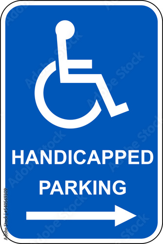 Reserved parking sign disabled access handicapped parking only 