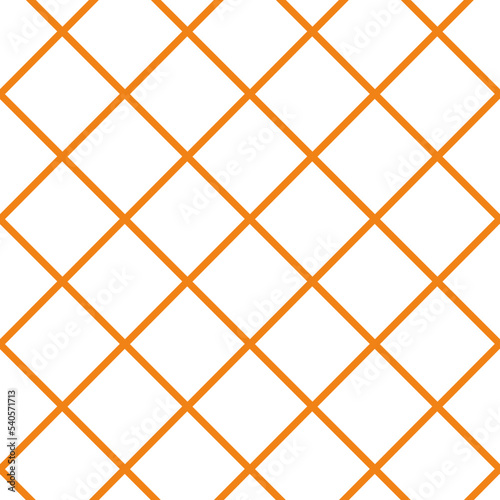 Seamless pattern with trendy stylish cell gingham. Plaid fabric.Criss cross stripes. Colorful orange pattern for backgrounds and wrapping paper.