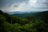 View with dramatic clouds over Shenandoah National Park, Virginia.