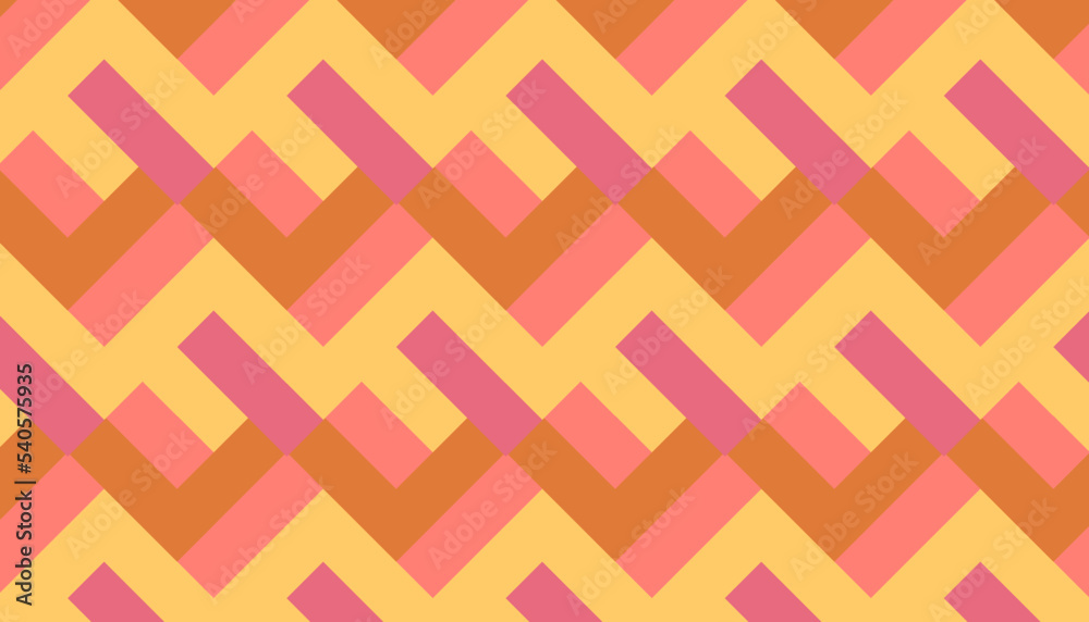 Abstract geometric dual tone yellow and orange shapes seamless with red background Abstract geometric dual tone yellow and orange shapes seamless with red background