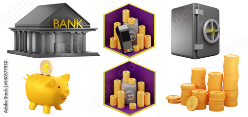 Financial icons. Set of eco...