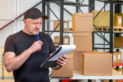 Man is storekeeper. Storeke...