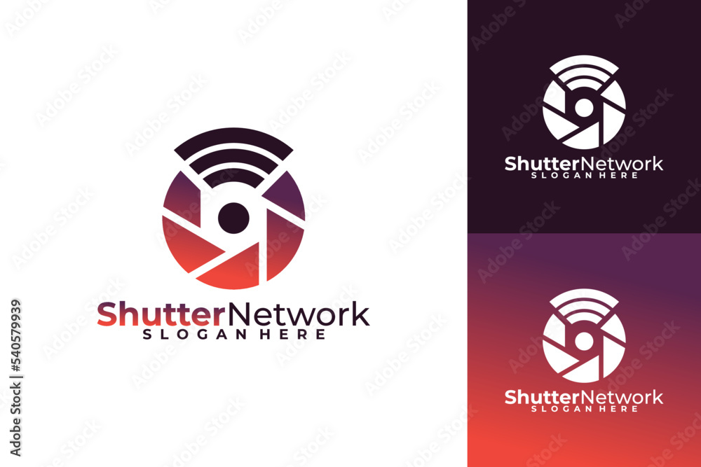 shutter network logo vector design template shutter network logo vector design template
