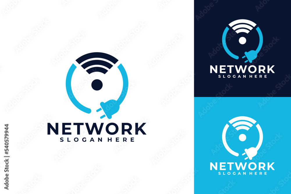 network logo vector design template network logo vector design template