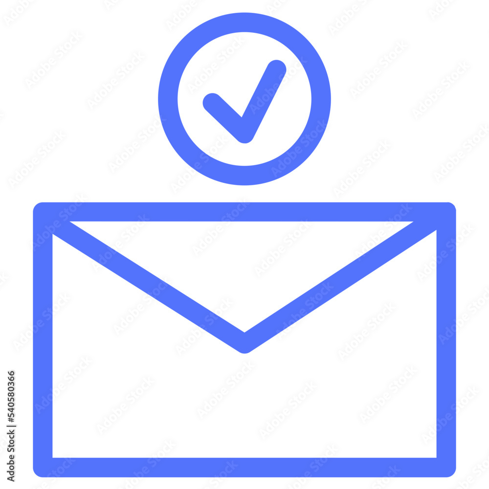 approved email message letter line icon approved email message letter line icon