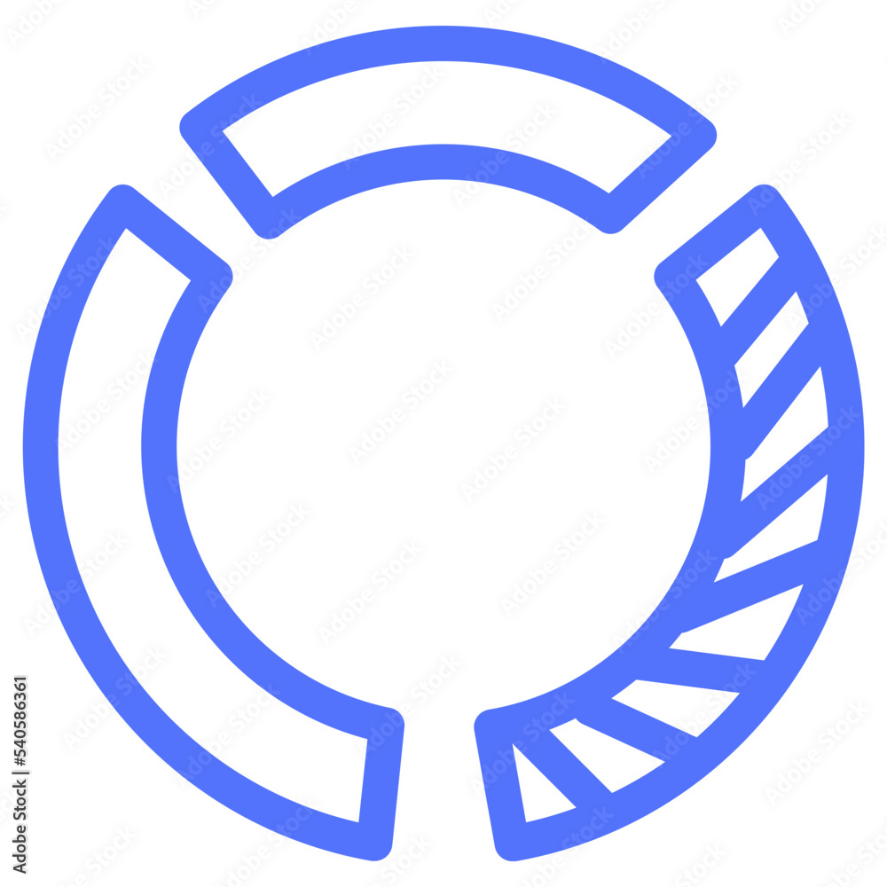 doughnut graph statistics wheel line icon doughnut graph statistics wheel line icon