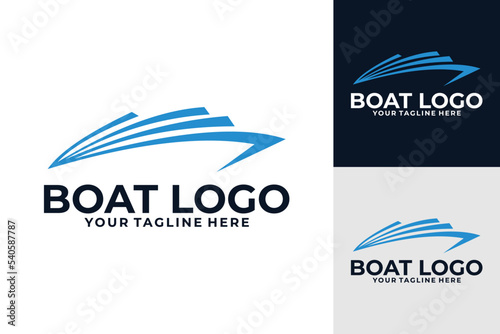 boat logo vector design template