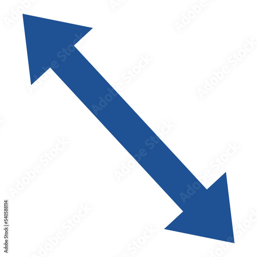 上下に向いた矢印のイラスト（双方向）