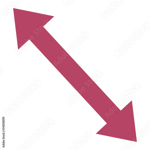 上下に向いた矢印のイラスト（双方向）