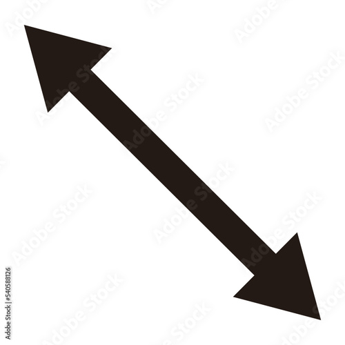 上下に向いた矢印のイラスト（双方向）