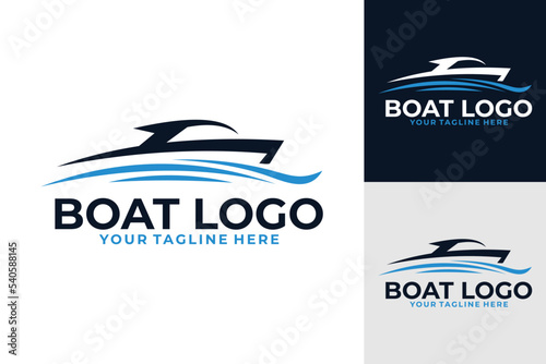 boat logo vector design template