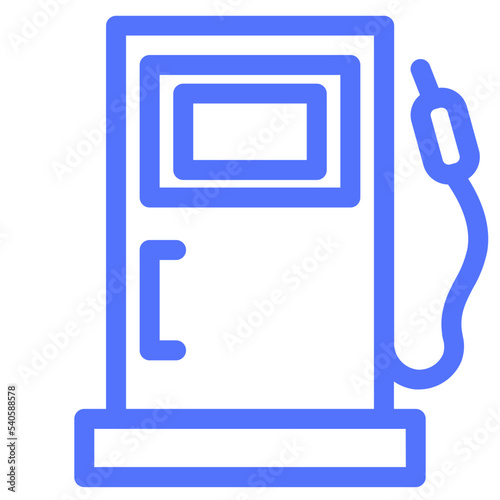 station gasoline petrol line icon