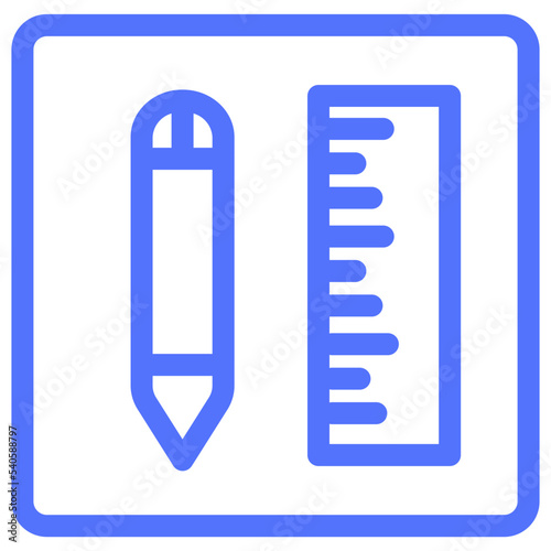 ruler pencil ruler line icon © Blacker Studio