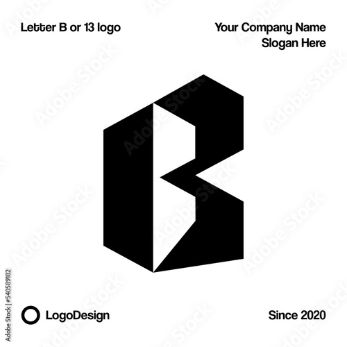 Abstract letter B vector logotype for your company.