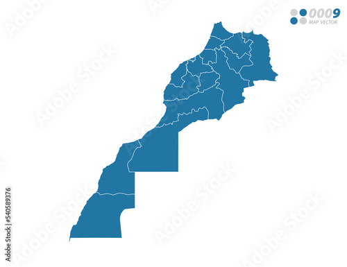 Vector blue of map Sahara.