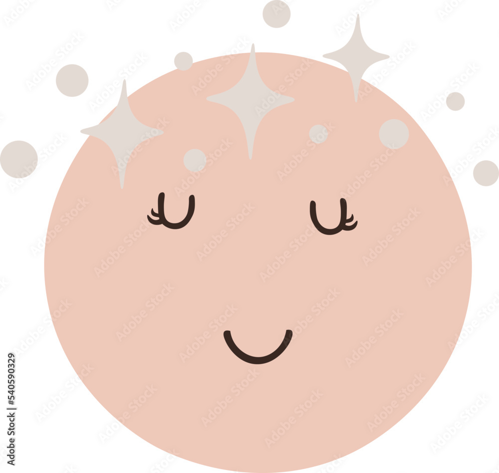 Cute Star and Moon Vector Illustration Cute Star and Moon Vector Illustration