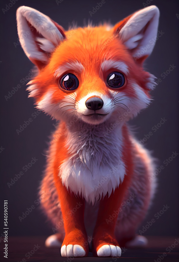 High quality illustration of a fox High quality illustration of a fox