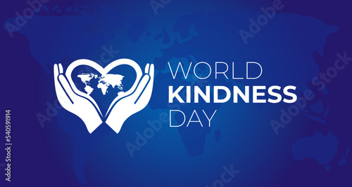 World Kindness Day Illustration Background with Earth Map