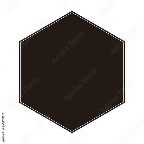 シンプルな六角形のフレーム