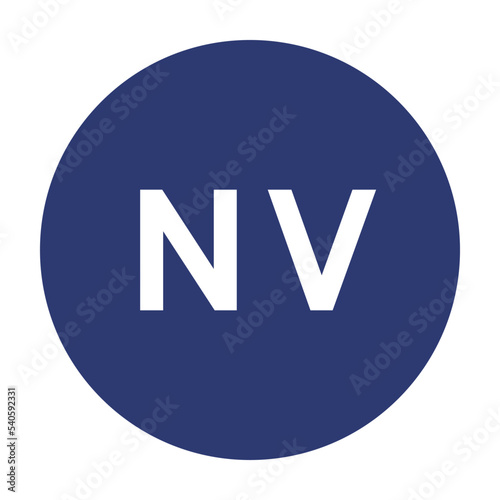 NV（ネイビー）カラーの略称二文字アイコン