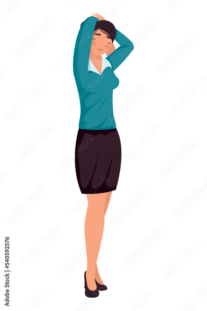 Fototapeta premium young businesswoman in active break