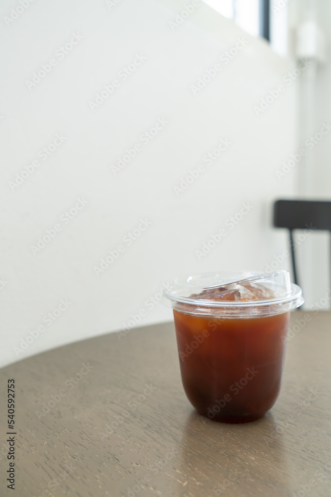 americano coffee or long black coffee in glass americano coffee or long black coffee in glass