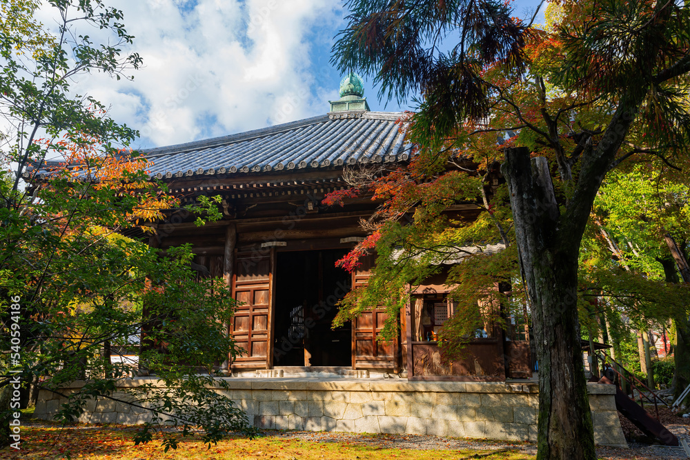 Sunny autumn landsacpe at Seiryo-ji Temple, Arashiyama Sunny autumn landsacpe at Seiryo-ji Temple, Arashiyama