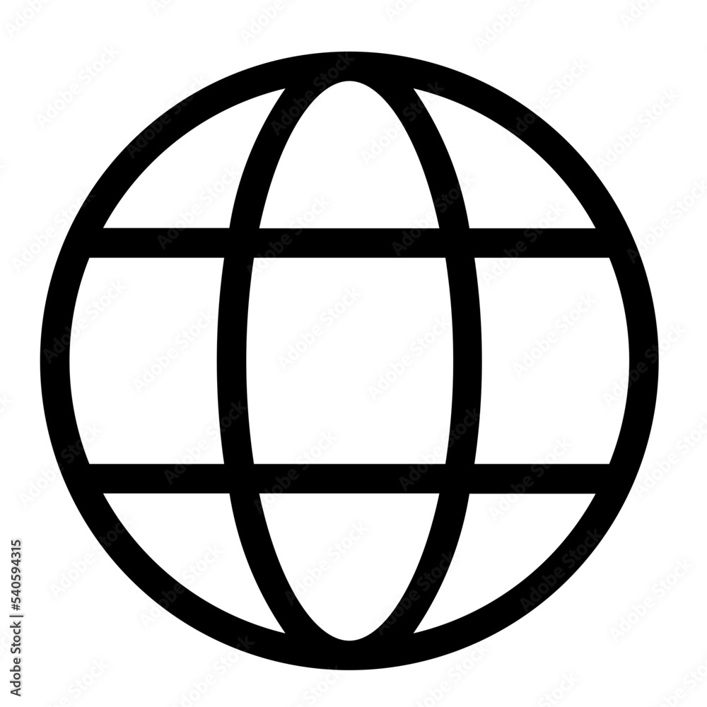 Icon Internet With Style Outline