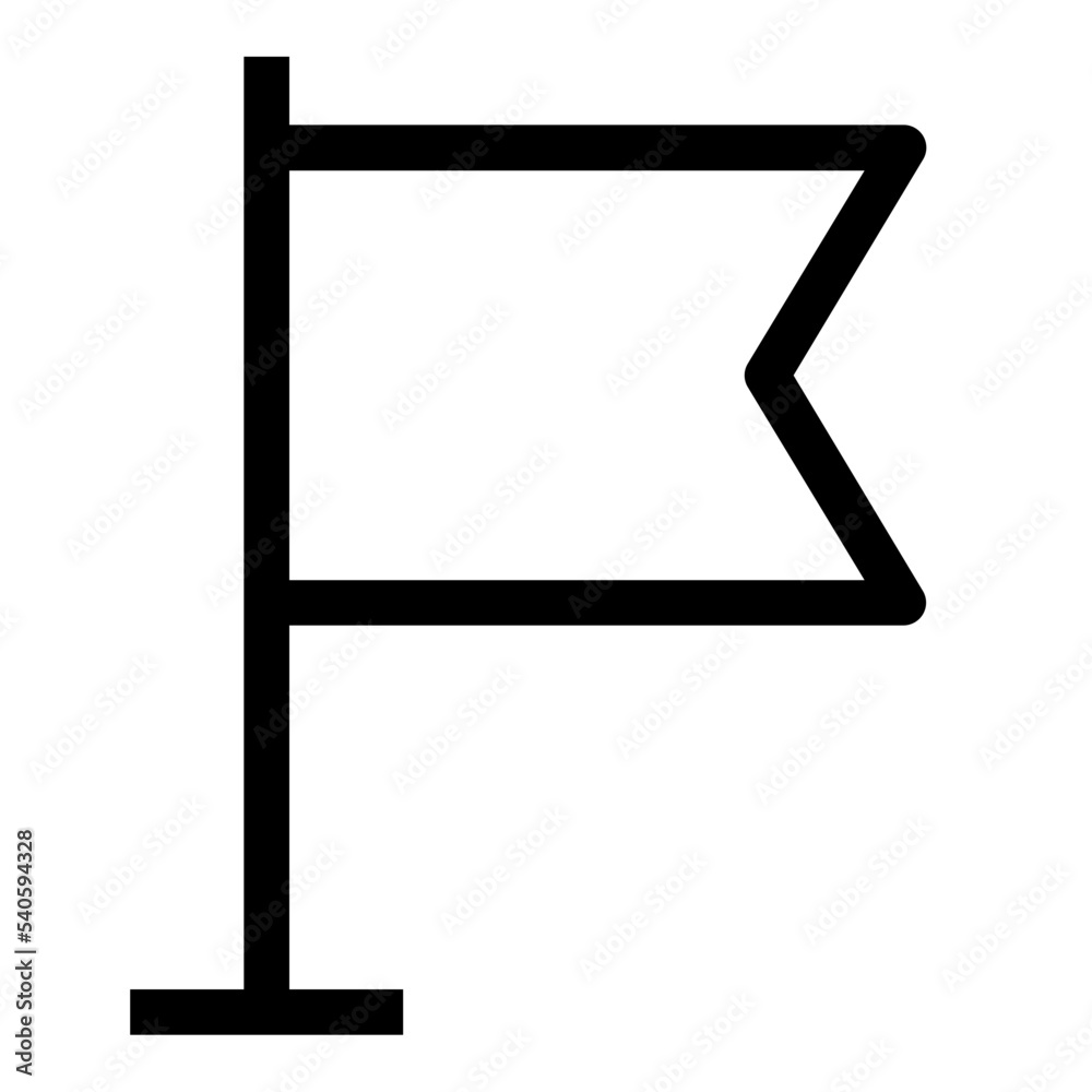 Icon Destination Flag With Style Outline Icon Destination Flag With Style Outline