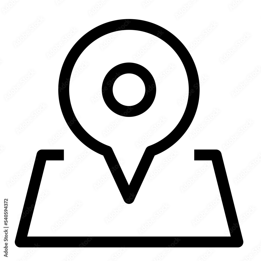 Icon Map Pin With Style Outline Icon Map Pin With Style Outline