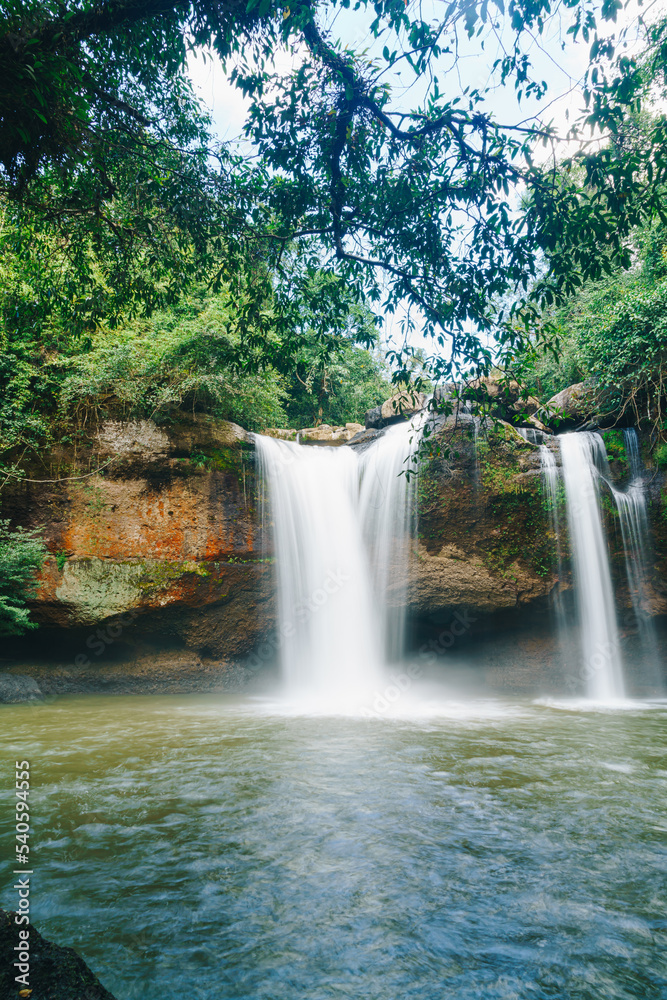 Haew Suwat Waterfall at Khao Yai National Park in Thailand