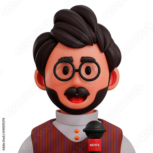 3d avatar profession as Journalist