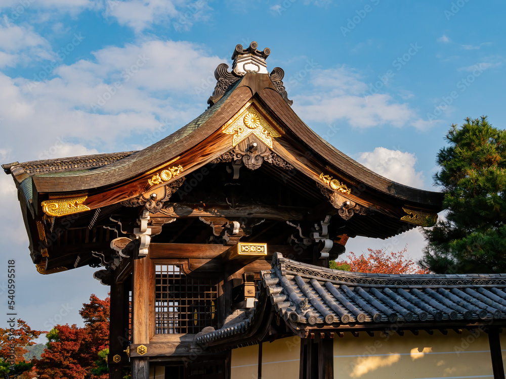 Sunny exterior view of the Daikaku-ji Sunny exterior view of the Daikaku-ji