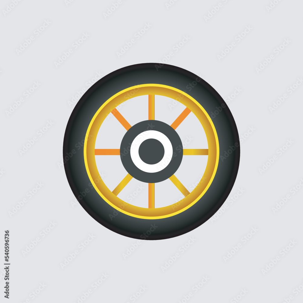 simple vector tire motorcycle design