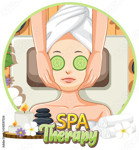 Woman applying facial mask treatment