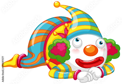Clown cartoon character isolated