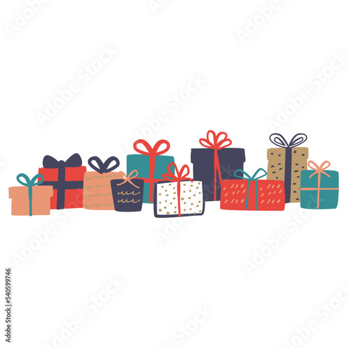 Vector hand drawn gift box illustration 