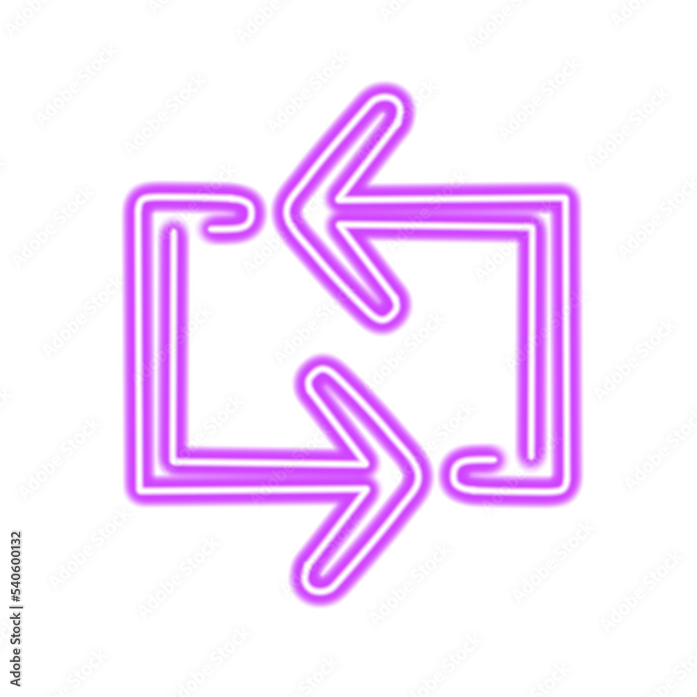 Repeat neon icon