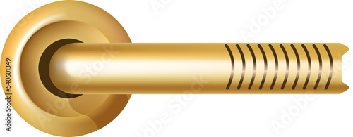 Door handle, golden interior design tools element