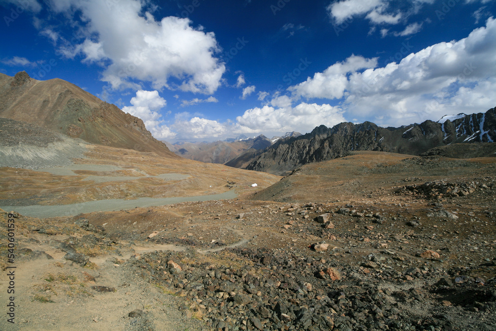 Autumn in the mountains of Kyrgyzstan.