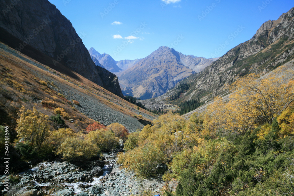 Autumn in the mountains of Kyrgyzstan. Autumn in the mountains of Kyrgyzstan.